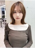 ミディアムレイヤー/ブリーチ無しミルクティーベージュ