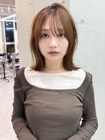 ソヨン 大宮2号店(SOYON)&nbsp;ミディアムレイヤー/ブリーチ無しミルクティーベージュ