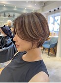 ショートボブ/シースルー/顔周り/30代40代50代/