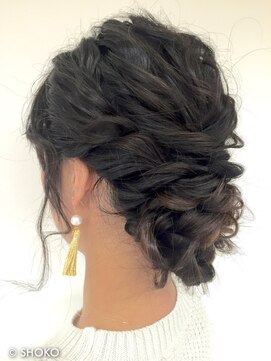 フラッグ ヘアー 天神西通り店(Flag HAIR) 編み込み式まとめアップ