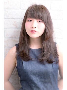 ヘアーアートシフォン 川口東口店(hair art chiffon) モードクラシカルの姫カット&ミルクティーカラーセミディ川口