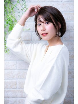 ヘアーアートシフォン 池袋西口店(Hair art chiffon) 3Dカラーオリーブアッシュ似合わせカットふわミディボブディ
