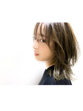 ヘアメイク マルナ 大通店(HAIR MAKE MALUNA) 【MALUNAカラーリスト神】ウルフ×ハイライト×カーキベージュ