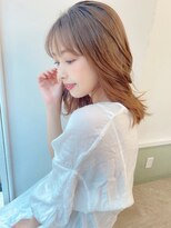 ベイルーム(BAYROOM by HONEY omotesando)&nbsp;【BAYROOM】横顔美人のレイヤーミディ×ミルキーベージュ