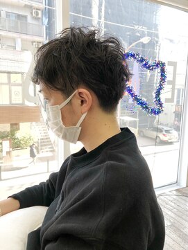 ヘッズ 本八幡店(HEADS) かき上げヘア　ニュアンスマッシュ　サイドパート　韓国マッシュ