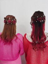 アフレッシュヘアー(afresh hair)&nbsp;お花編み込みハーフアップ
