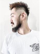 フジヤマバーバーショップ エビス(FUJIYAMA BARBER SHOP ebisu)&nbsp;ヒゲデザおまかせスキンフェードアップバング【ebisu】