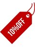 平日限定技術全メニュー10％offチケット*（土日祝使用不可*新規使用不可）*！