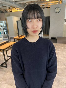 カフ(CAF) CAF松本/顔まわりカット/ブルーブラック/大阪/心斎橋美容室