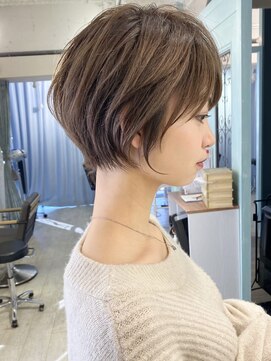 ロンドウル 熊本(Lond ulu) 大人可愛いショート／ベージュカラー／前髪[熊本/上通/下通〕