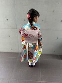 七五三ヘアセットヘアアレンジ着付け前撮り編みおろし