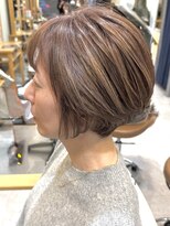 グラッシー センター北店(GLASSI)&nbsp;白髪ぼかしハイライト★ラベンダーベージュ★美髪ショートボブ★