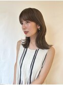 切りっぱなしボブエアリーロング美髪ピンクブラウン