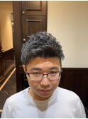 ツーブロアップバング/アイロンパーマ/メンズカット/ショート