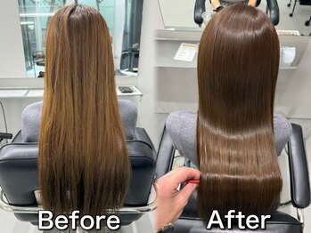 ラヴィズム 名駅店(LUVISM)の写真/ダメージ毛を徹底ケア◎髪質改善トリートメント付き 名駅/名古屋/ブリーチ/縮毛/学割/ボブ/縮毛/グレージュ