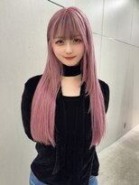 ジェム(GEM)&nbsp;《YURI》ペールピンク／前髪インナーカラー／デザインカラー