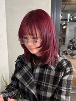 トゥイン 八王子(TWIN)&nbsp;カシスピンク/似合わせカット/小顔ミディアムレイヤーカット