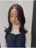 ラベンダーブラウン/くびれミディアム/顔周り/表参道美容室