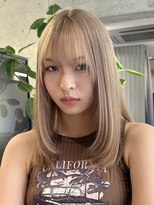 シェリール(CHERiR)&nbsp;透明感◎ダブルカラーブロンドベージュ×内巻きレイヤー春カラー