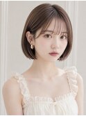 ゆるめパーマオリーブベージュベージュカラー前髪あり前髪なし☆