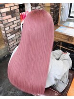 セットアップ 岡山北長瀬店(SET-UP) ペールピンク×ブリーチ2回