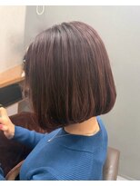 ロッカヘアエジェ(ROCCA hair eje.)&nbsp;ダークアッシュ大人可愛い前下がりボブ