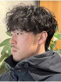 調布メンズパーマシャドウパーマシースルーマッシュウルフゆるめ