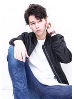 フジヤマ バーバー ショップ(FUJIYAMA BARBER SHOP)&nbsp;フェザーマッシュ ソフトツーブロック くせ毛風パーマo