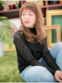 オン眉ロングレイヤーくせ毛風ウェーブパーマc4浦和10代20代!