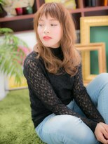 カバーヘアアンドスパ ブリス 浦和(COVER HAIR&SPA bliss)&nbsp;オン眉ロングレイヤーくせ毛風ウェーブパーマc4浦和10代20代!