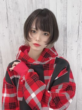 リアイス(Re:ICE) ミニウルフ/くすみブルー/流れるレイヤー/インナーハイライト