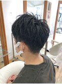 MEN'S HAIR  センターパート　ツイストスパイラル　コンマヘア