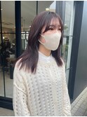 透明感ラベンダーココア/ブリーチなしダブルカラー