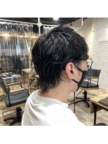 アシュレイ(ASHLEY)&nbsp;suzu メンズパーマ ウルフカット メンズヘア 大阪福島区