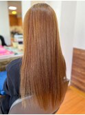 20代30代40代髪質改善カラーミルクティーベージュ艶感ストレート