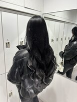 ユーフォリア 渋谷グランデ(Euphoria SHIBUYA GRANDE) カラーエクステ　インナーカラー　艶感ロング　黒髪