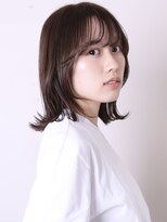 ヨファヘアー 岡本店(YOFA hair)&nbsp;似合わせカットイメチェン前髪外ハネこなれミディ1002