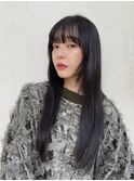 暗髪、ロングヘア