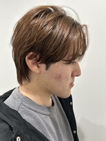 ヒュイル バイ ニアウ(Hwyl by Niau) メンズマッシュセンターパートスパイラルパーマニュアンスパーマ