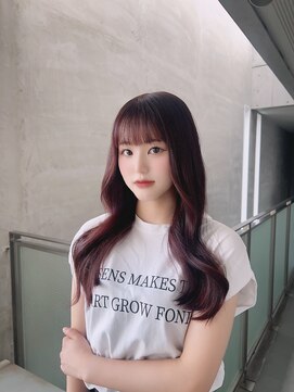 ガルボヘアー 名古屋栄店(garbo hair) #ブリーチなし#レッドブラウン#ボルドーカラー#名古屋#栄