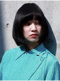くせ毛多毛フェイスレイヤー顔周りボブ