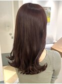 春カラーピンクラベンダー暖色カラーピンクヘアー酸性ストレート