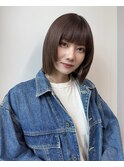 顔まわりレイヤーボブ/外ハネボブ/長めボブ