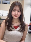 美髪レイヤーカット/顔まわりレイヤー/くびれロングレイヤー