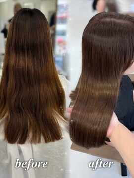 ハピネス 梅田茶屋町店(HAPPINESS) 韓国風/レイヤーカット/顔周り/顔まわり/髪質改善/ベージュ