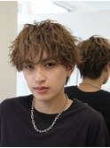 シャドウパーマシースルー韓国波巻きパーマ