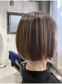 【20代・30代・40代】白髪ぼかしハイライトカラー/ボブ