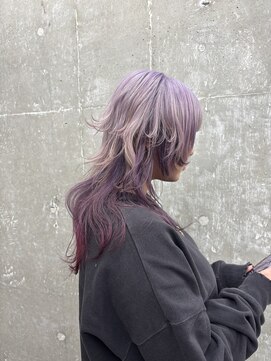 オーン 渋谷(OOn) パープルグラデーションデザインウルフ