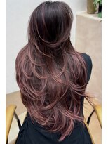 ヌエン 渋谷(NU/EN)&nbsp;バタフライレイヤーカット/バレイヤージュカラー/ハイライト