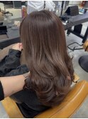 ラベンダーブラウン ブラウンカラー 冬カラー 透明感ブラウン